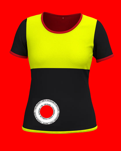 Plastron shirt ladies Tenshi jersey + cotton body olive black wine red sizes 34-46