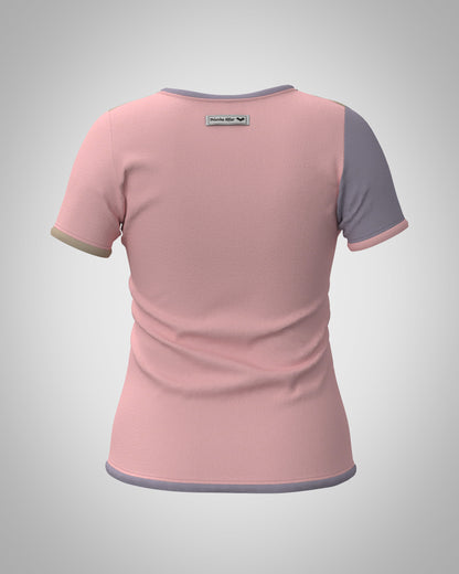 Plastron shirt ladies Tenshi jersey + cotton body olive black wine red sizes 34-46