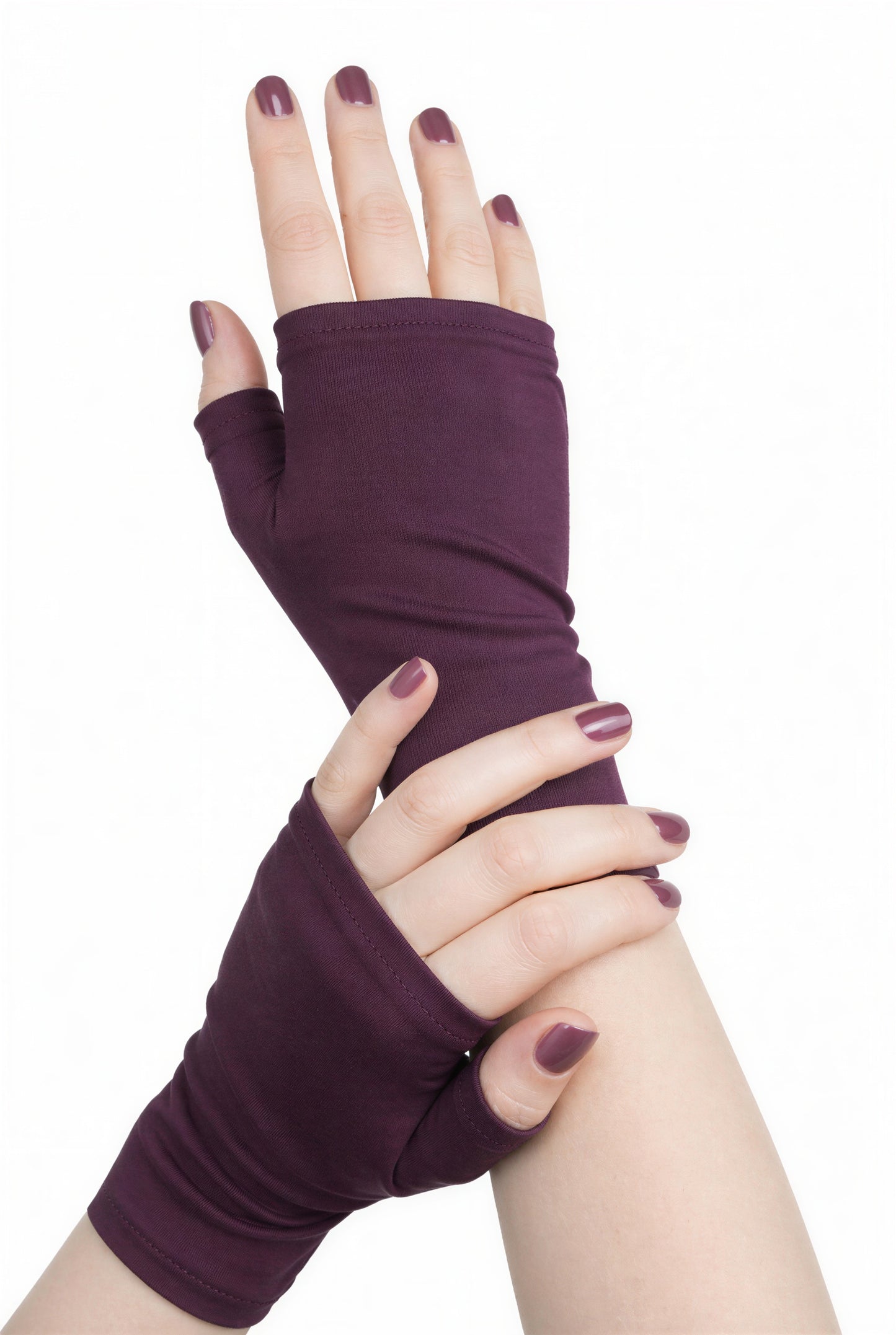 Mitaines en jersey doux, ULTRA CONFORTABLES #INDISPENSABLE, à motifs colorés, doublées (couleur de la doublure au choix), avec nœud.