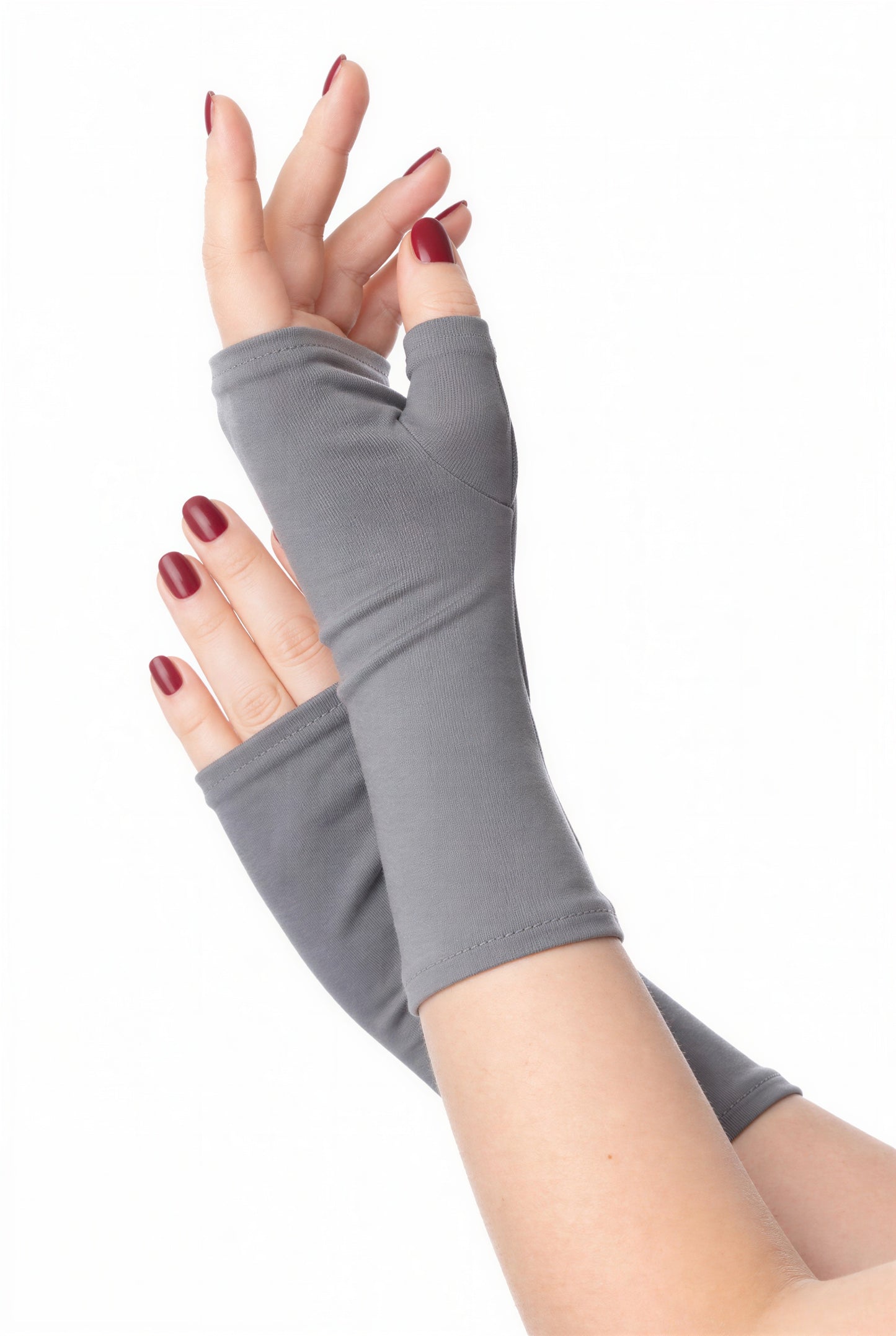 Mitaines en jersey doux, ULTRA CONFORTABLES #INDISPENSABLE, à motifs colorés, doublées (couleur de la doublure au choix), avec nœud.