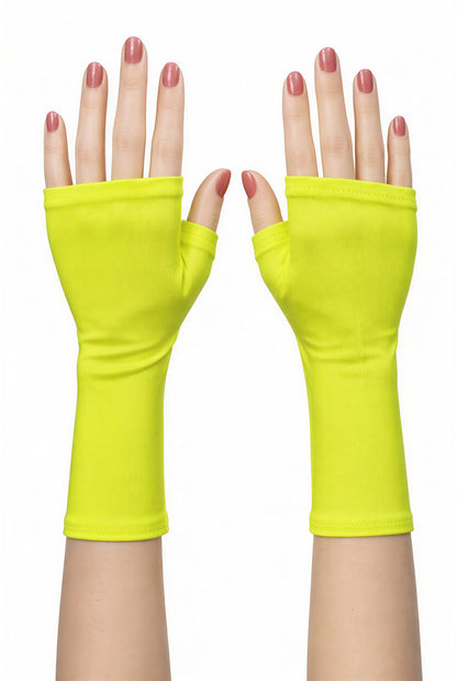 Mitaines en jersey doux, ULTRA CONFORTABLES #INDISPENSABLE, à motifs colorés, doublées (couleur de la doublure au choix), avec nœud.