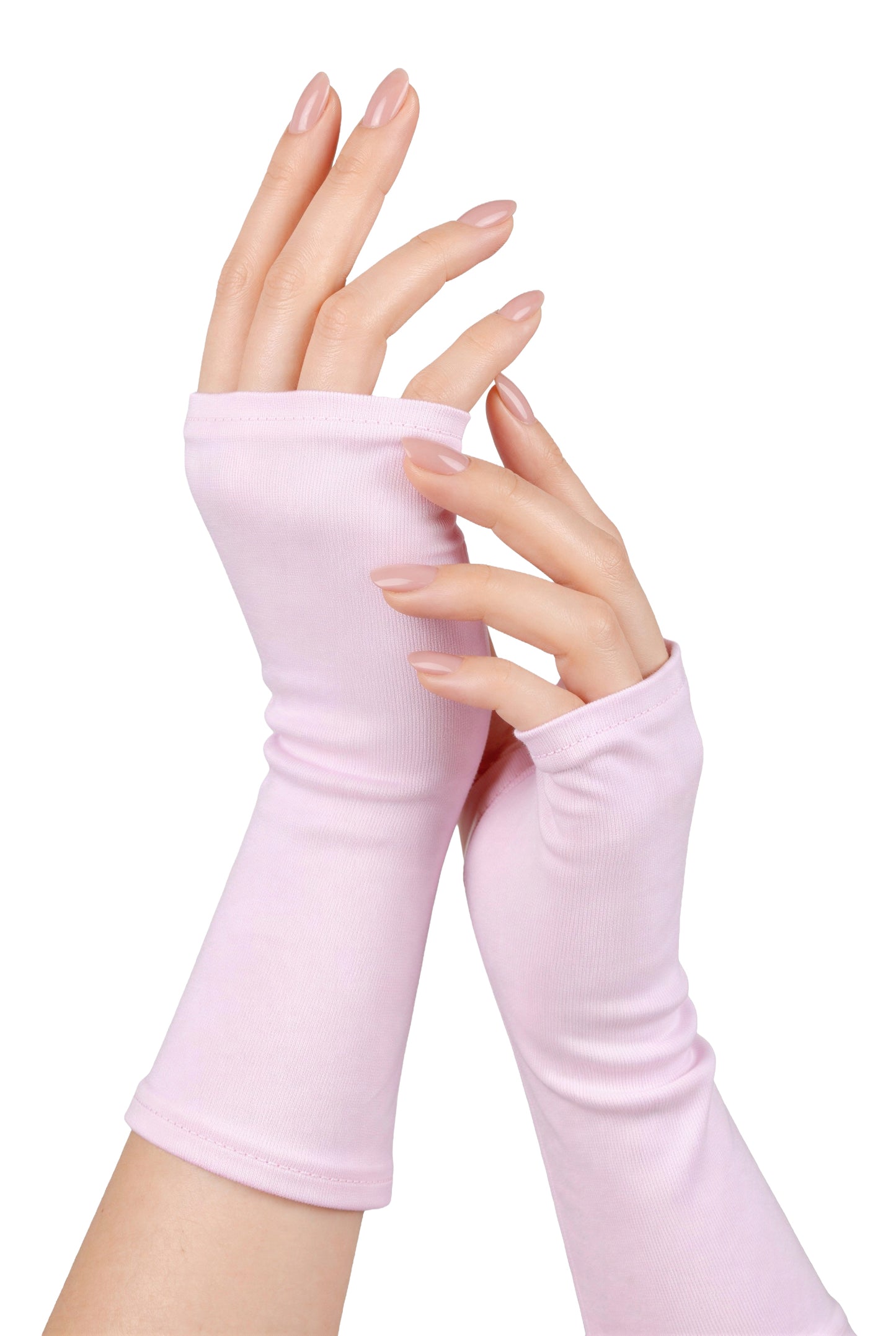 Mitaines en jersey doux, ULTRA CONFORTABLES #INDISPENSABLE, à motifs colorés, doublées (couleur de la doublure au choix), avec nœud.