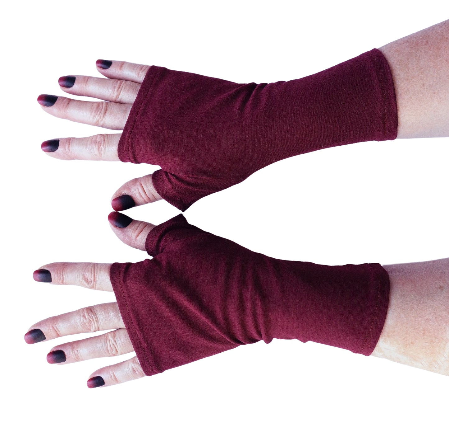 Mitaines en jersey doux, ULTRA CONFORTABLES #INDISPENSABLE, à motifs colorés, doublées (couleur de la doublure au choix), avec nœud.