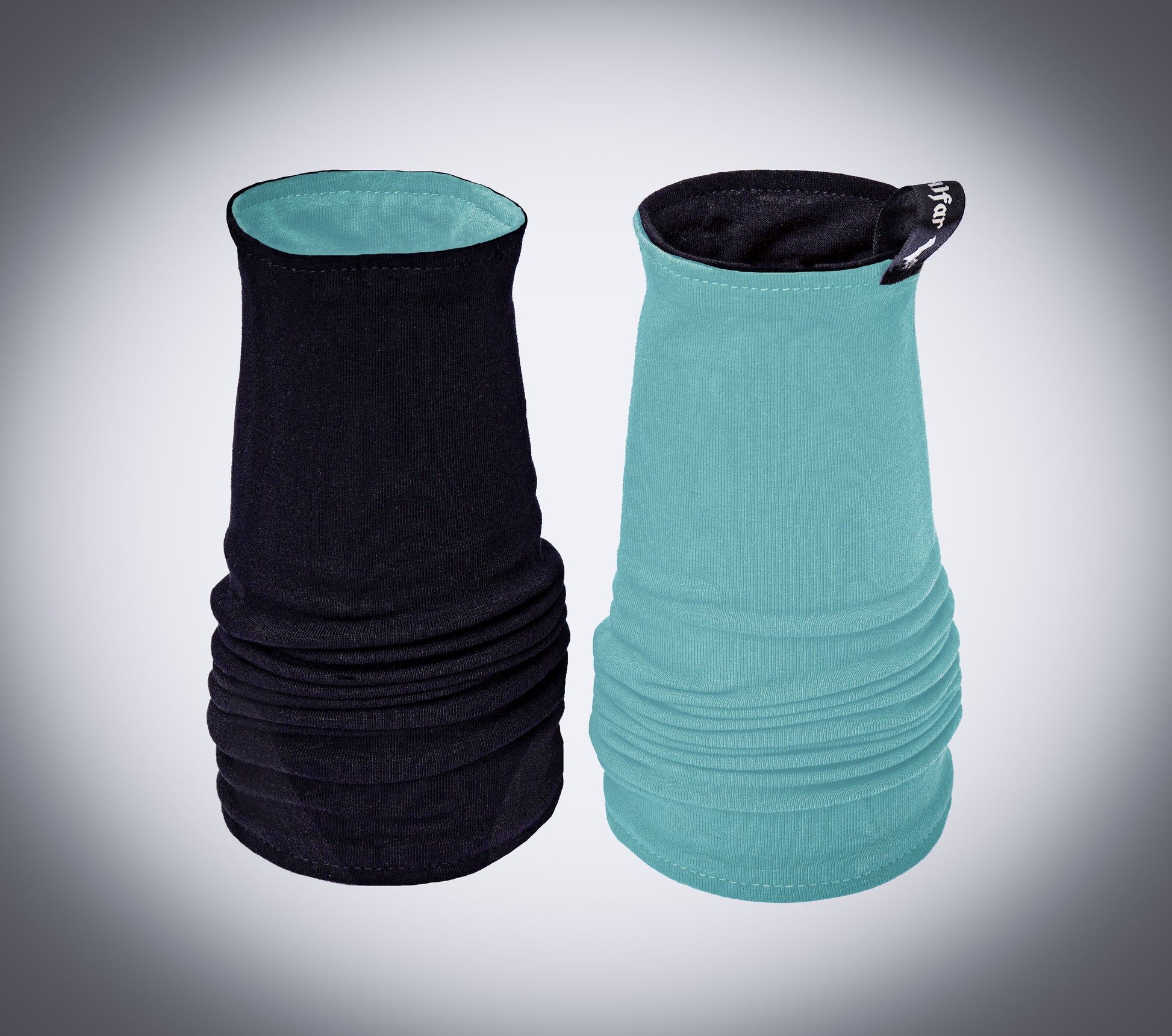 Wende Armstulpen Eisminze Schwarz Kawaii Harajuku Style KPop Outfit Jersey Handarbeit Mouska Alfar