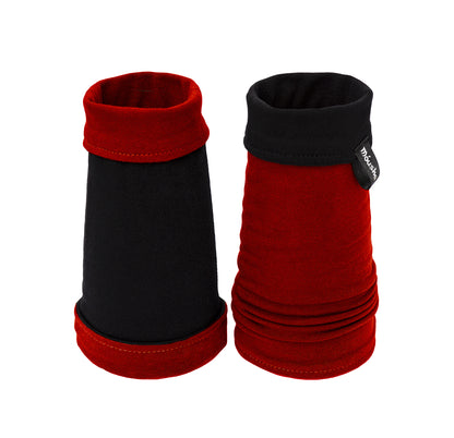 Wende Armstulpen Schwarz Rot Baumwoll Jersey Rockabilly Gothic Accessoire handgefertigt Mouska Alfar