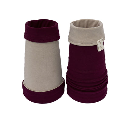 abgebildet beige bordeaux rot, oder weinrot. aus Baumwoll Jersey,  sehr weich und schmiegt sich an den Arm an und wärmt.