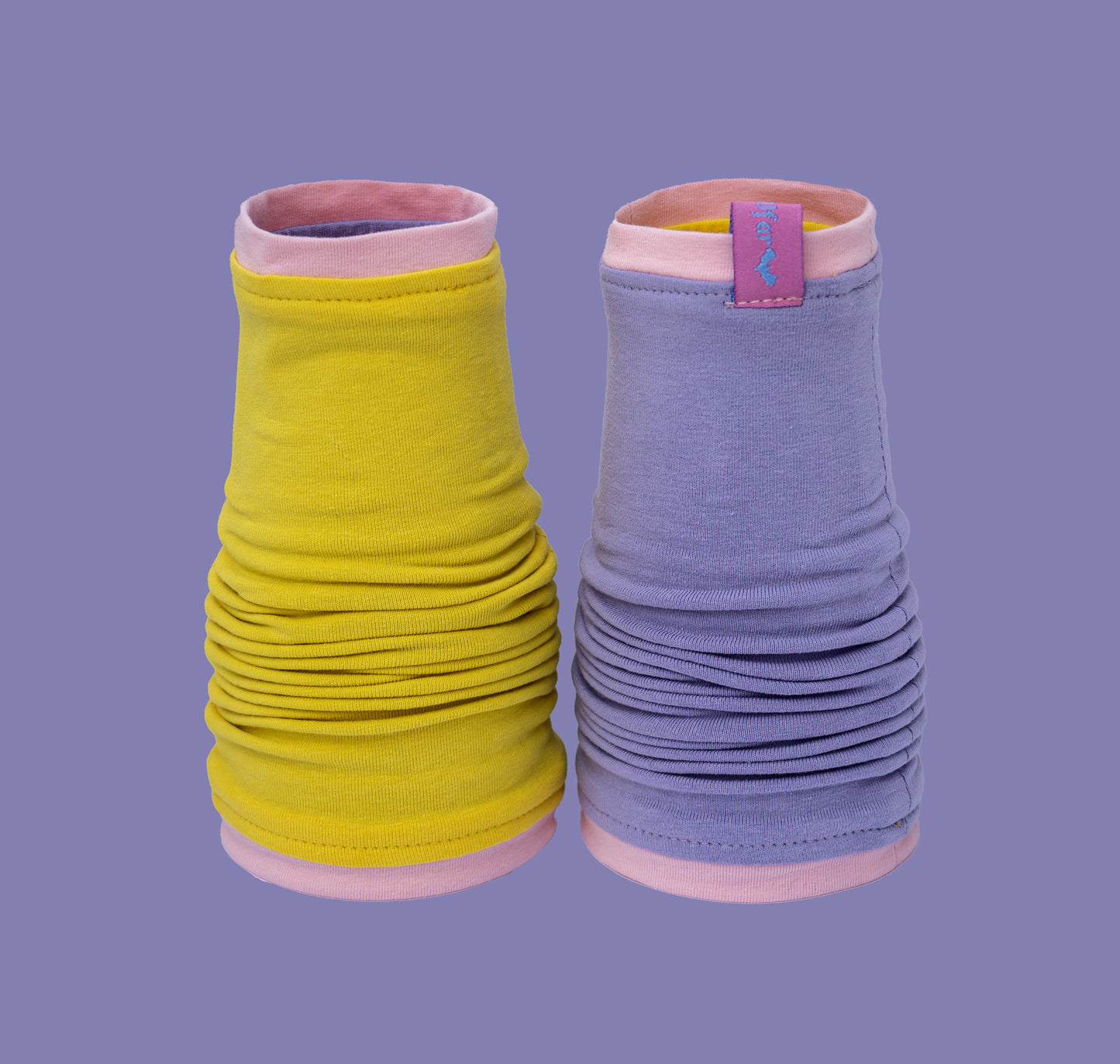 Baumwolle Stulpen mit Paspel, aufwändig genäht in Handarbeit made in Germany, Mouska Alfar, kawaii cosplay j-pop Farben, anschmiegsam, weich, Unikat